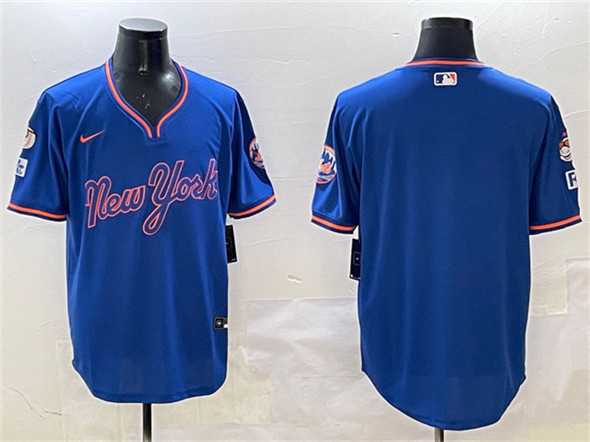 Men%27s New York Mets Blank Royal 2025 Spring Training Stitched Jersey->new york mets->MLB Jersey